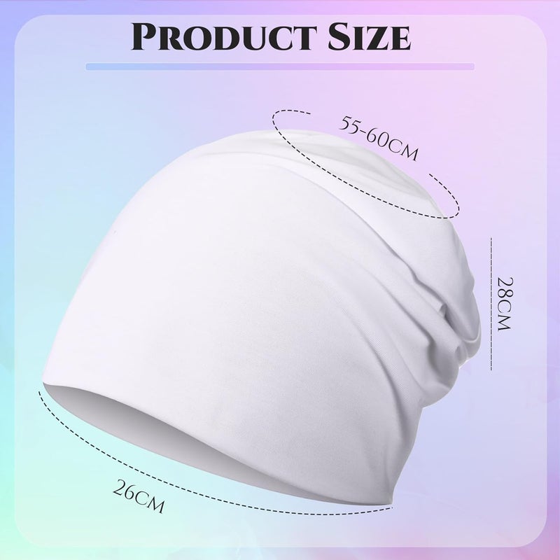 Chicingyou White Beanie Hats Unisex Knit Beanies for Costume, Cosplay, Stage Plays, Group Dress Up - Image 2
